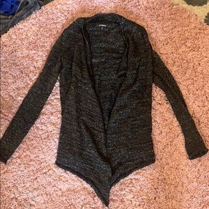 Black with silver shimmer express cardigan
